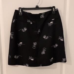 Disney Black Mini Skirt with Cheshire Cat Design
